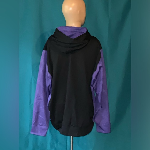 NIKE MEN’S THERMA-FIT BLACK AND PURPLE HOODIE 100% POLYESTER size XXL, EUC - Picture 2 of 2